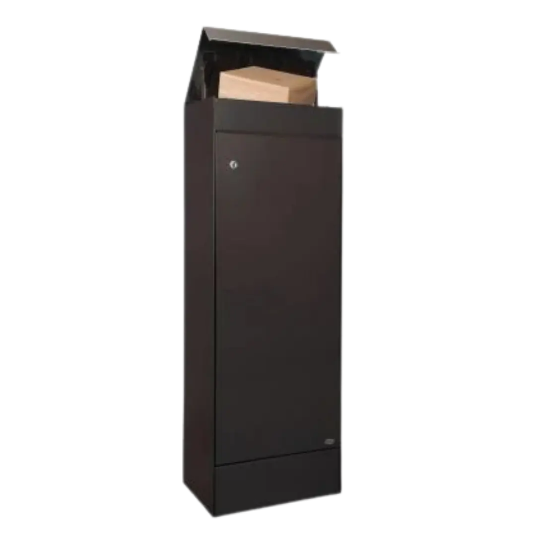 Boîte aux lettres pour colis PARCELLO S (382x1012x265mm, RAL9005 Noir)