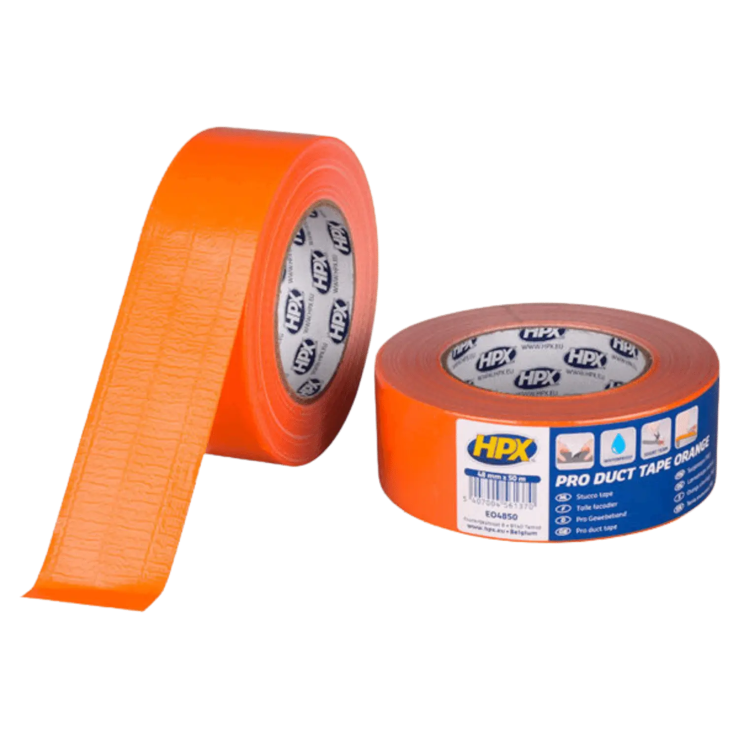 Universele reparatietape / duct tape - Oranje 48mm x 50m