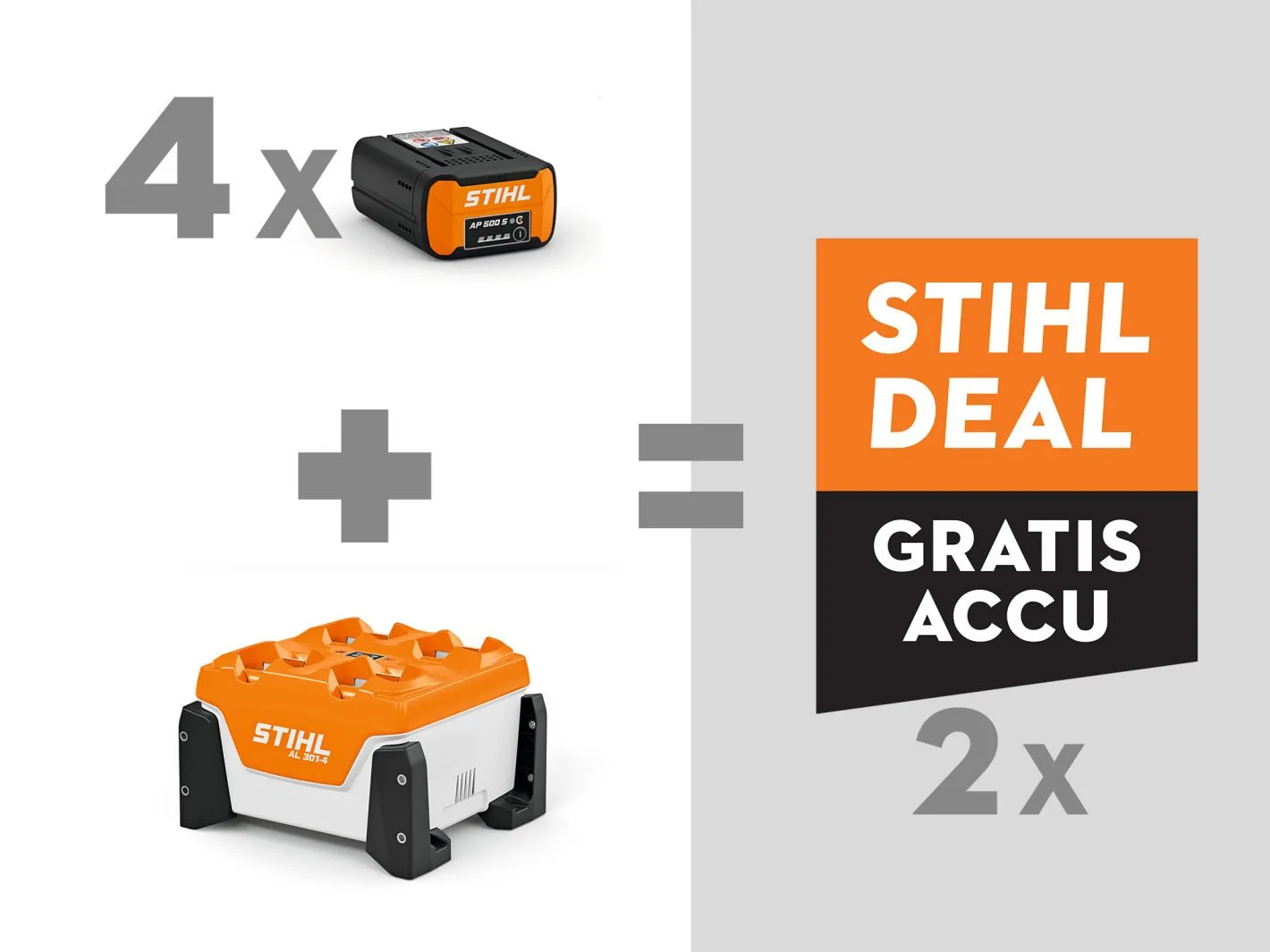 Accubox Power Deal (y compris 6 batteries AP 500S et chargeur multiple AL 301-4)