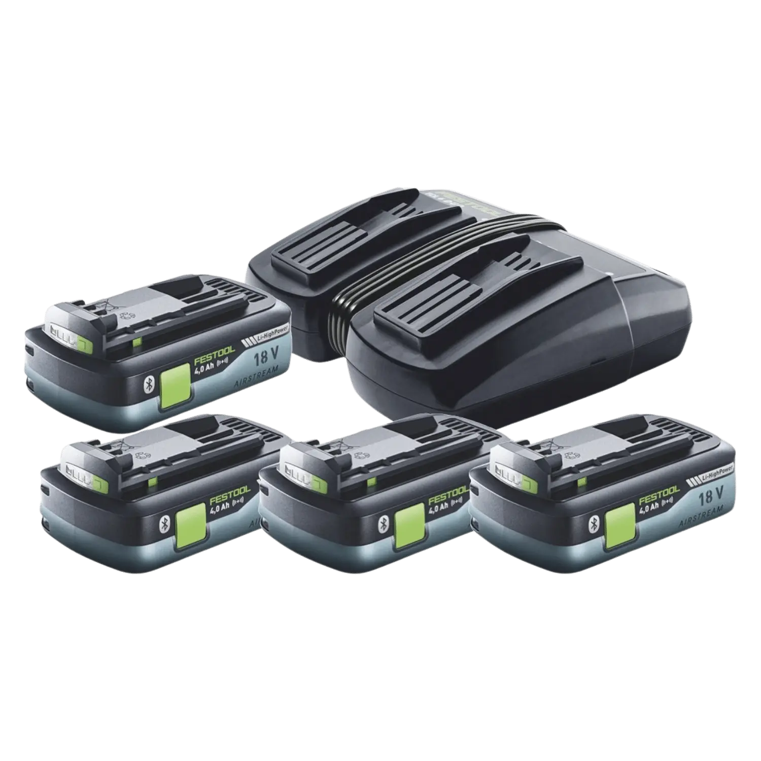 Set batterijen 18V: 4 x 4 Ah Li-ion + lader TCL6 DUO