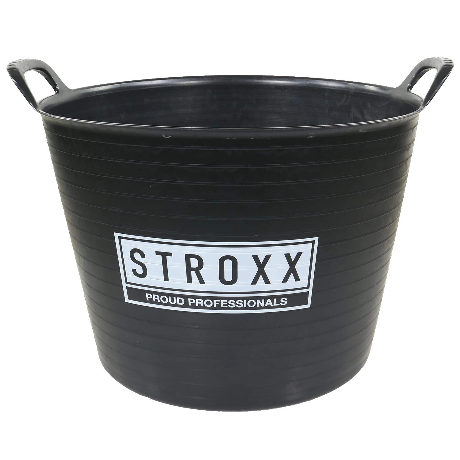 STROXX Tub Flexible 42L: Grijze flexibele emmer van 42 liter met Handgrepen en een glad oppervlak.