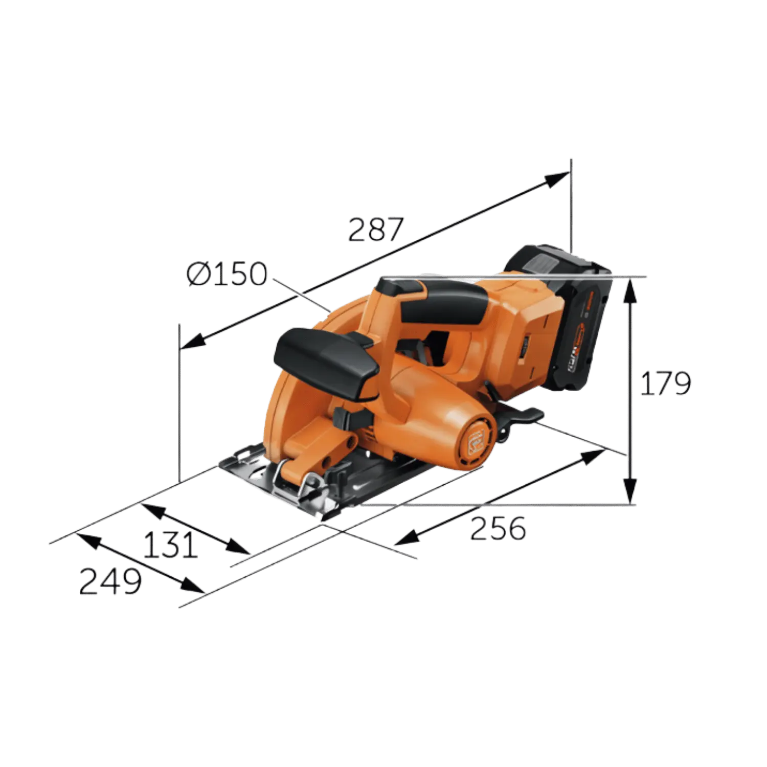 Accu metaalcirkelzaag F-iron cut 57 as set (18V - 2 x 8 Ah)